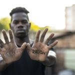 “Stop Racism” message concept